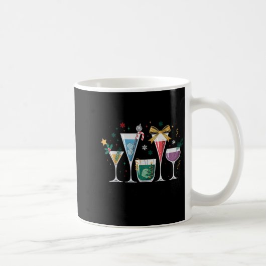 Mug Retro Funny Santa's Little Helper Martini Merry Ch (Droite)