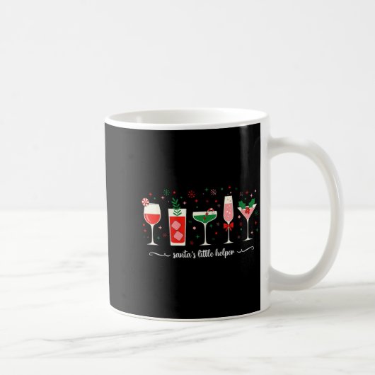 Mug Retro Funny Santa's Little Helper Martini Merry Ch (Droite)