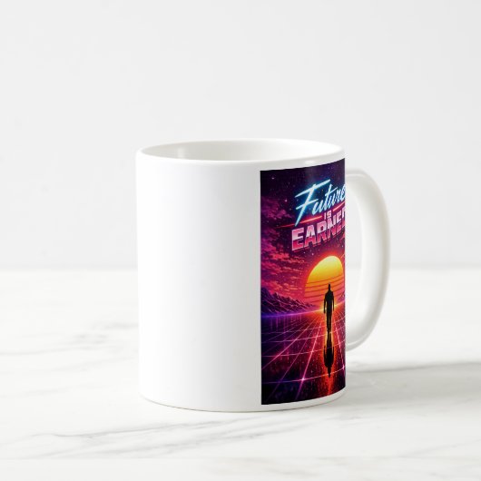 Mug Retro Future Motivation Poster (Devant droit)