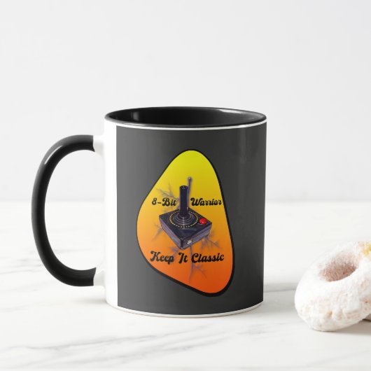 Mug Retro Gamer Legend – 8-Bit Joystick Classic (Avec donut)