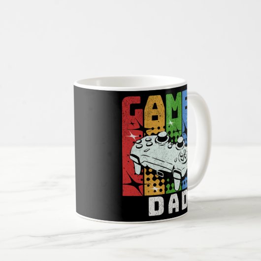 Mug Retro Gamer Papa (Devant droit)