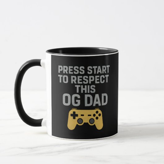 Mug Retro Gamer Papa Respecter Citation (Gauche)