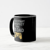 Mug Retro Gamer Papa Respecter Citation (Devant gauche)