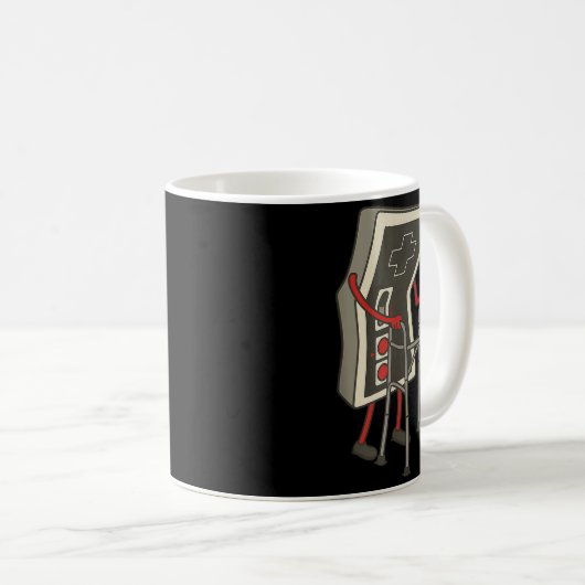 Mug Retro Gaming Controller Old Gamer With Walker Funn (Devant droit)