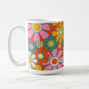 Mug Retro Garden Super années 60 les années 70 motif f