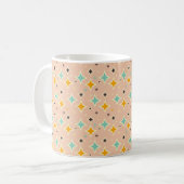 Mug Retro geometric pattern with teal, orange, black (Devant gauche)