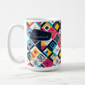 Mug Rétro Géométrique Abstrait Pat#12 Multi Color ID10 (Gauche)