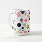 Mug Rétro Géométrique Abstrait Pat#2 Sage Rose ID1067 (Devant gauche)