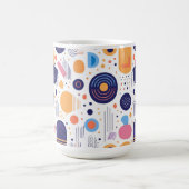 Mug Rétro Géométrique Abstrait Pat#7 Indigo ID1067 (Centre)