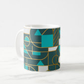 Mug Retro géométrique : Poster minimaliste. (Devant gauche)