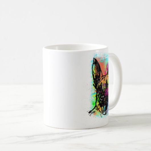 Mug Retro German Shepard (Devant droit)