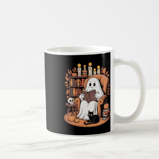 Mug Retro Ghost Reading Books (Droite)