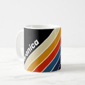 Mug Rétro Glace Rayé Arc-en-ciel avec Nom (Devant gauche)