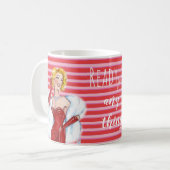 Mug Retro Glamour et Rayures Rouges Motivation (Devant gauche)