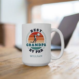 Mug Retro Golf Lover Personnalisé Anniversaire Grand-p