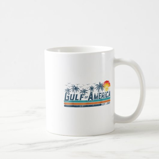 Mug Retro Golfe De Usa Amérique Est 2025 Golfe Mexique (Droite)