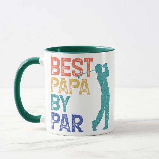 Mug Retro Golfer - Best Papa By Par (Gauche)