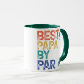 Mug Retro Golfer - Best Papa By Par (Devant droit)