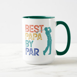 Mug Retro Golfer - Meilleur Papa Par Par