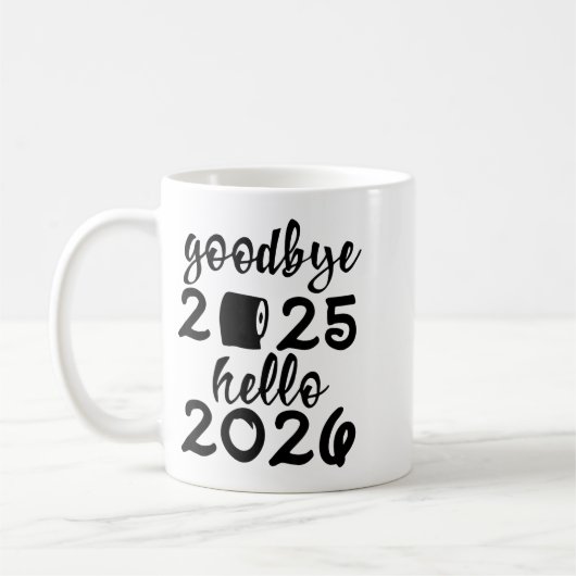 Mug Retro Goodbye 2025 Hello 2026 Happy New Year Party (Gauche)