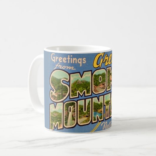 Mug Rétro Great Smoky Mountains (Devant gauche)