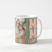 Mug Retro Green Pink Funny Mothers Day Photo (Devant droit)