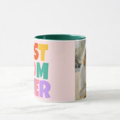 Mug Retro Green Pink Mothers Day Photo (Centre)