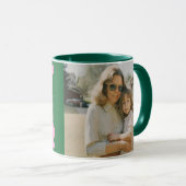Mug Retro Green Pink Mothers Day Photo (Devant droit)