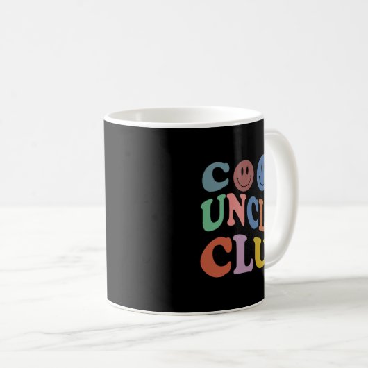Mug Retro Groovy Cool Uncles Club Smile Face Funny New (Devant droit)