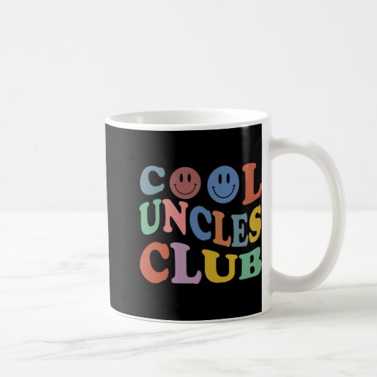 Mug Retro Groovy Cool Uncles Club Smile Face Funny New (Droite)