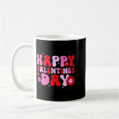 Mug Retro Groovy Happy Valentines Day Hearts Love Wome (Gauche)