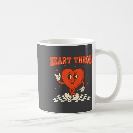 Mug Retro Groovy Heart Throb Valentines Day Toddlers B (Droite)