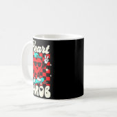 Mug Retro Groovy Heart Throb Valentines Day Toddlers B (Devant gauche)