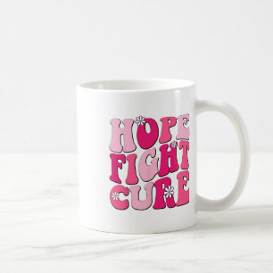 Mug Retro Groovy Pink Hope Fight Cure Breast Aw