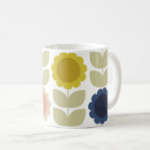 Mug Retro Groovy Summer Flowers Stems (Devant droit)