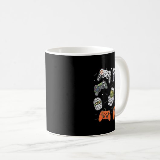 Mug Retro Halloween Gaming Controller Skeleton Game Ha (Devant droit)