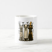 Mug Retro Halloween Ghost French Bulldog Gothic Png (Centre)