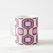 Mug Retro Hand Drawn Geometric Square Pattern Minimal  (Devant gauche)