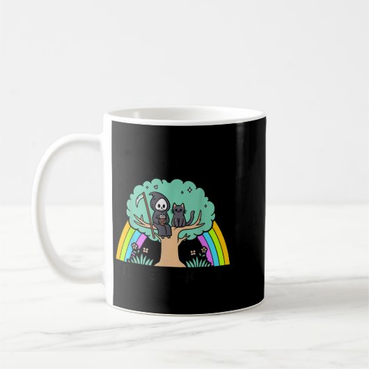 Mug Retro Hang In There It Gets Worse Rainbow Ghost Ha (Gauche)