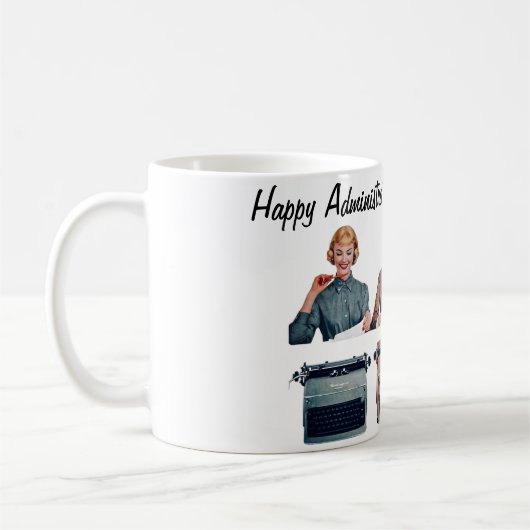 Mug Retro Happy Administrative Professionals Day (Gauche)