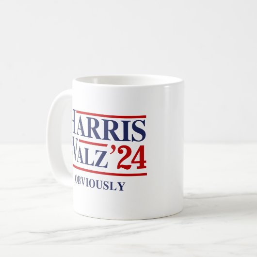 Mug Retro Harris Walz '24 - Évidemment (Devant gauche)