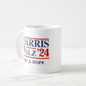 Mug Retro Harris Walz '24 - Joy and Hope (Devant gauche)