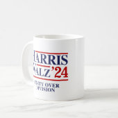 Mug Retro Harris Walz '24 - Unité sur division (Devant gauche)
