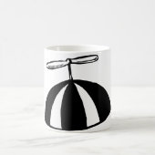 Mug Retro hélice Beanie Whimsical noir et blanc (Centre)