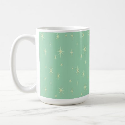 Mug Retro Hipster Space Age Starburst atomique 15oz (Gauche)