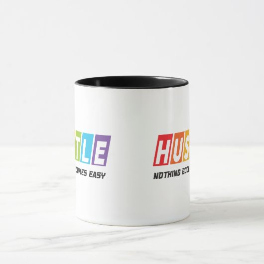 Mug Retro Hustle Nothing Good Comprend Facile (Centre)