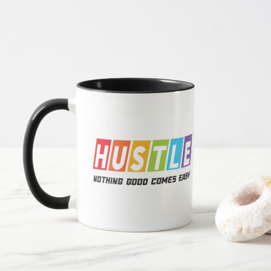 Mug Retro Hustle Nothing Good Comprend Facile (Avec donut)