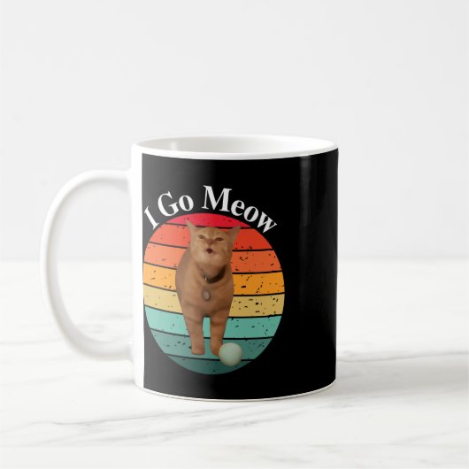 Mug Retro I Go Meow Funny Chat chanter mème (Gauche)