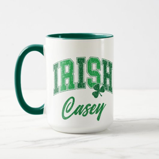 Mug Retro Irish Pride Monogram Saint Patrick's Day (Gauche)