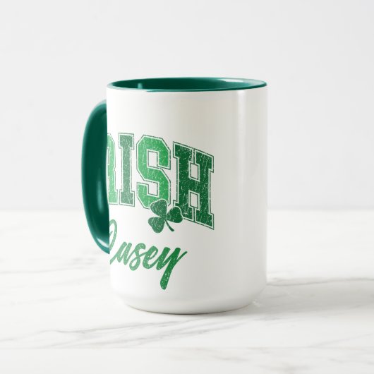 Mug Retro Irish Pride Monogram Saint Patrick's Day (Devant gauche)